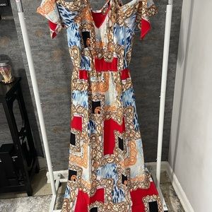 Christy & co. Long Red dress size large